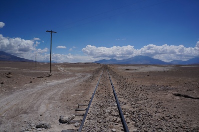 Disused train tracks for transporting minerals